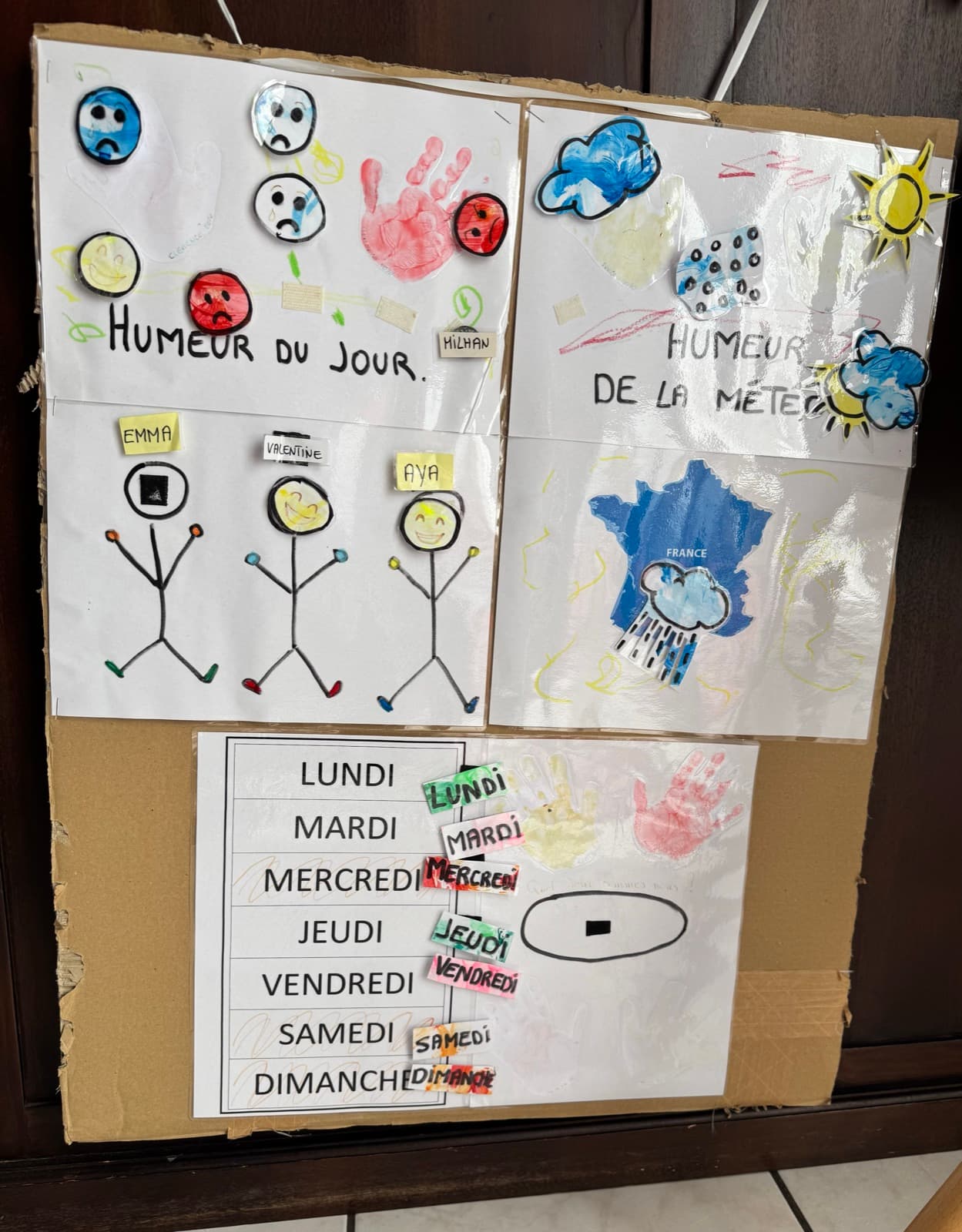Le tableau des émotions et les activités d'éveil du quotidien